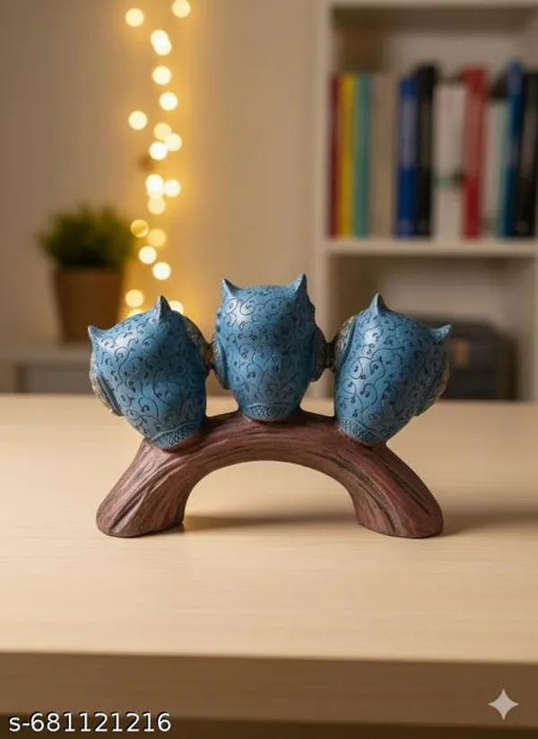Resin_3_Owl_Showpiece_On_Tree_Branch_For_Home_And_Table_Decor_Pack_Of_1