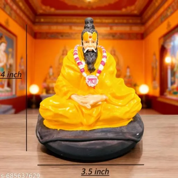 Premchand_Maharaj_Ji_Idol_In_Yellow_Dress_Resin_Showpiece_For_Home_Decor
