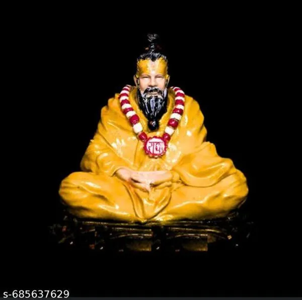 Premchand_Maharaj_Ji_Idol_In_Yellow_Dress_Resin_Showpiece_For_Home_Decor
