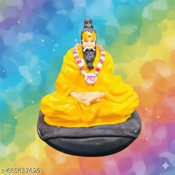 Premchand_Maharaj_Ji_Idol_In_Yellow_Dress_Resin_Showpiece_For_Home_Decor