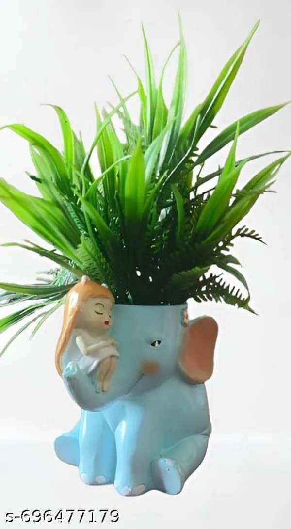 Cute_Elephant_Shape_Resin_Planter_With_Artificial_Plant_For_Home_Table_Decor