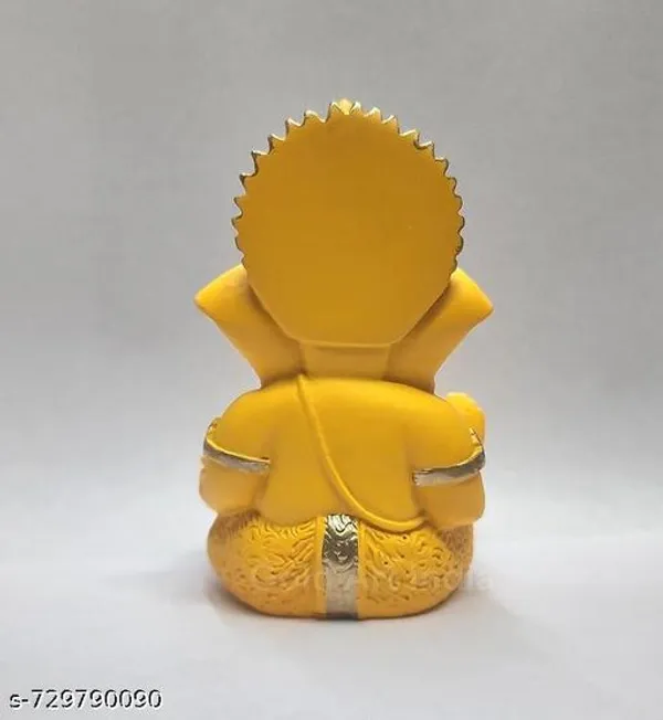 Yellow_Golden_Resin_Ganesha_Idol_For_Home_Decor