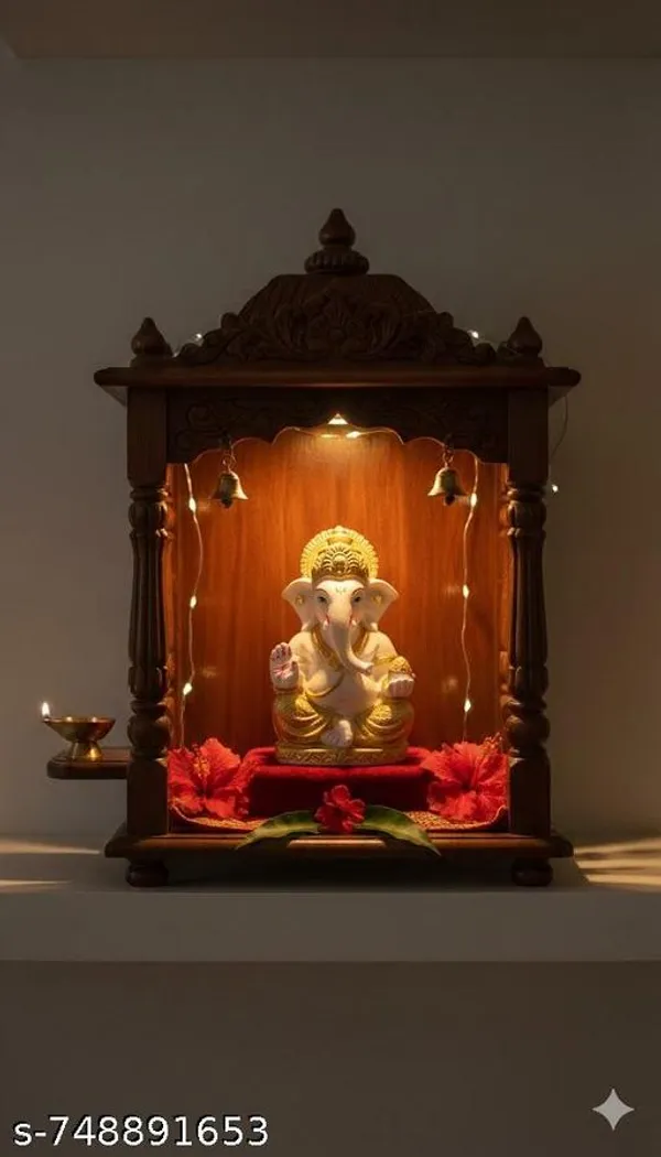 White_And_Gold_Lord_Ganesha_Idol_For_Home_Decor_Office_Desk