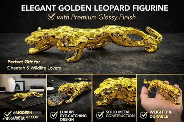 Gold_Plated_Panther_Figurine_Animal_Sculpture_For_Home_Decor