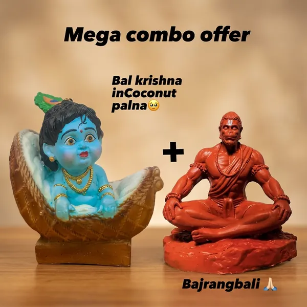 Mega_Combo_Of_Cute_Krishna_And_Powerful_Hanuman_Idol_Set_For_Home_Temple_Gift_Decor