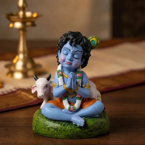 Bal_Krishna_Idol_With_Cow_For_Pooja_Room_Home_Decor