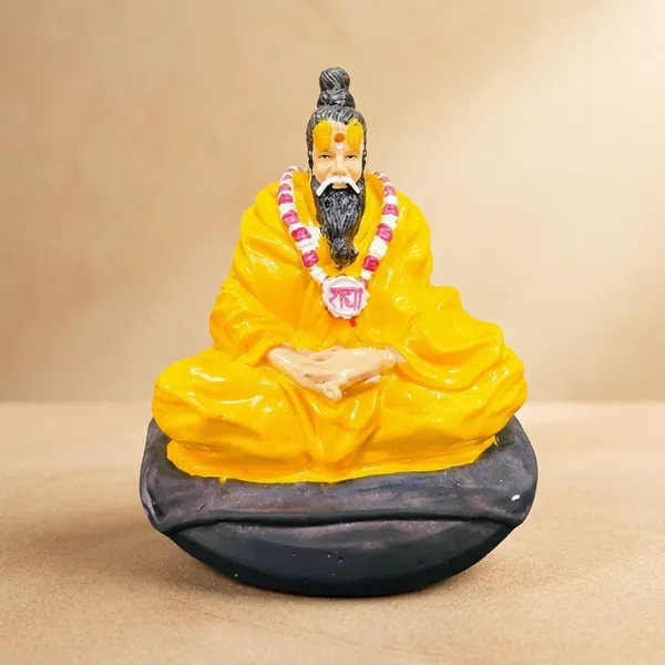 Premchand_Maharaj_Ji_Idol_In_Yellow_Dress_Resin_Showpiece_For_Home_Decor