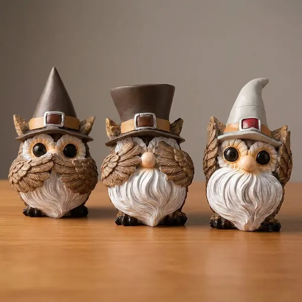 Brown_And_Grey_Set_Of_3_Resin_Owl_Showpieces_For_Home_Decor