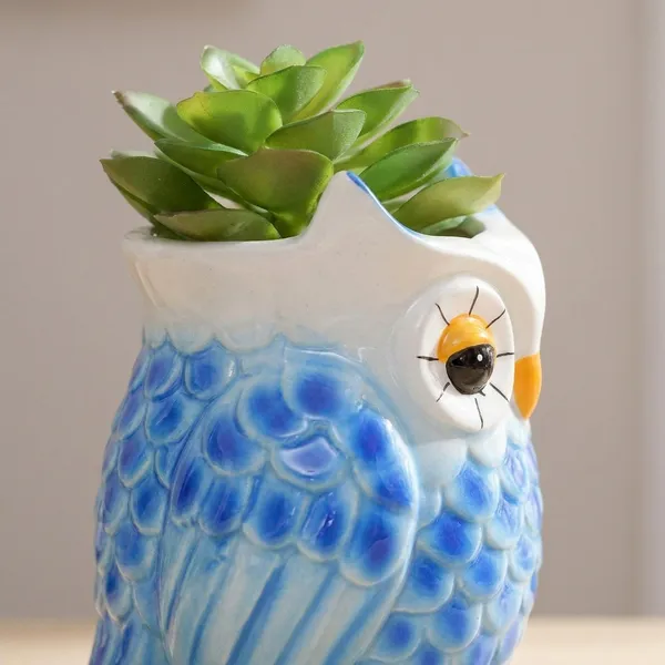 Decorative_Blue_Owl_Resin_Succulent_Planter_For_Home_And_Decor_Office_Desk
