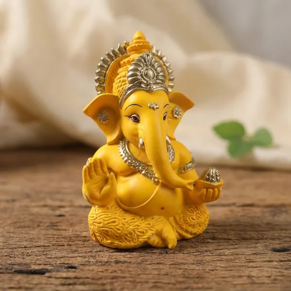 Premium_Yellow_Resin_Ganesha_Idol_For_Home_Decor