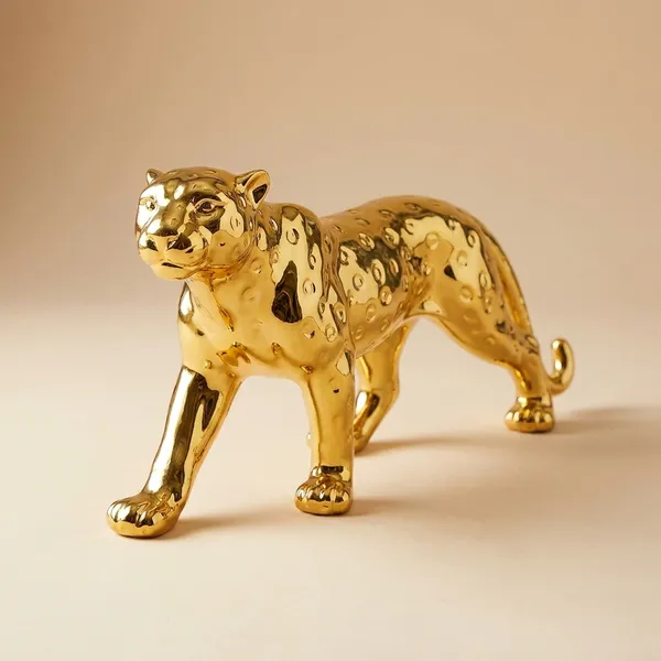 Gold_Plated_Panther_Figurine_Animal_Sculpture_For_Home_Decor