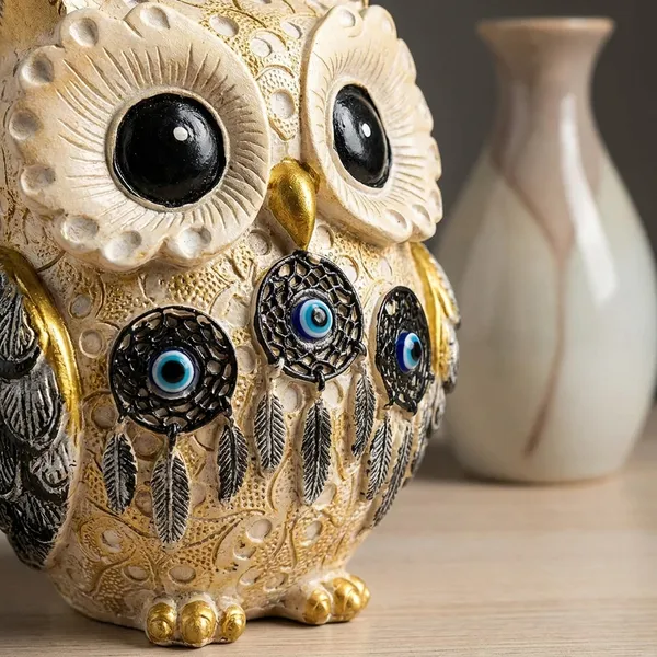 Boho_Style_Divine_Wisdom_Owl_Figurine_For_Home_Decor