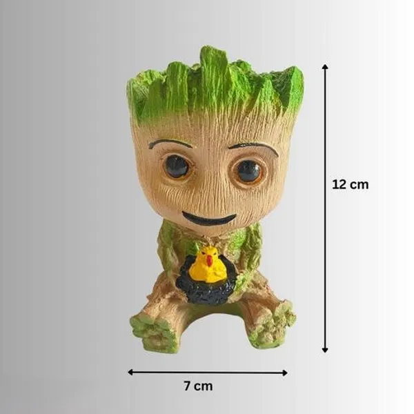 Baby_Groot_Tree_Trunk_Resin_Planter_With_Cute_Yellow_Duck_For_Home_Decor