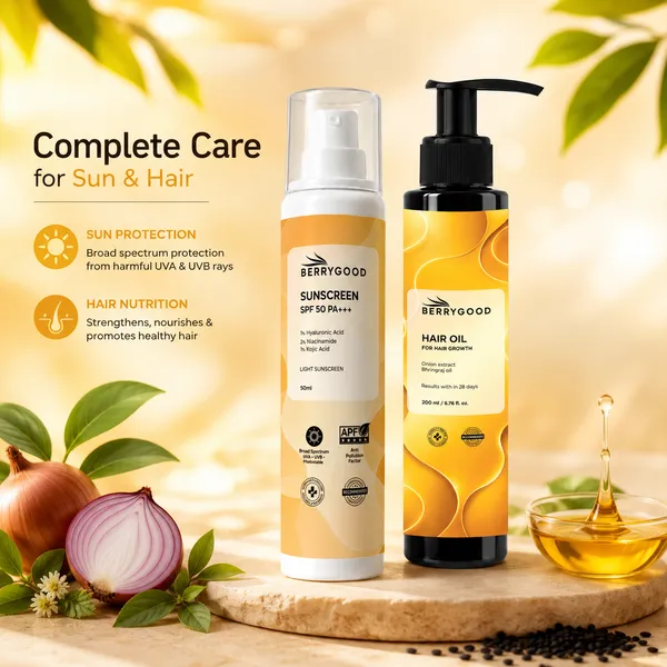 Berrygood_Onion_Extract_Bhringraj_Hair_Growth_Oil_And_Spf_50_Pa+++_Hyaluronic_Acid_Niacinamide_Sunscreen_Spray