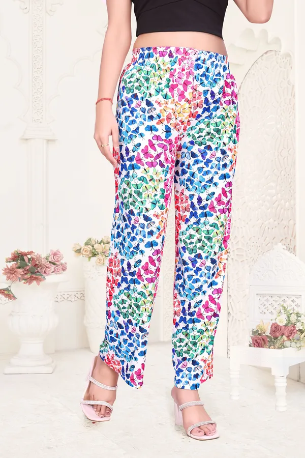 Women'S_Multicolor_Butterfly_Print_Palazzo_Pants