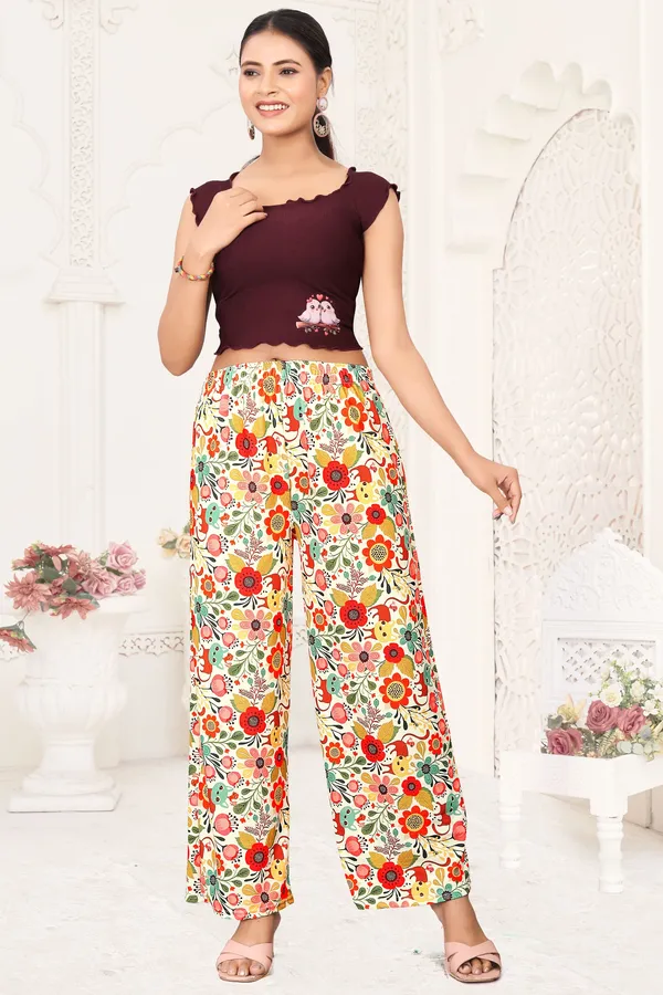 Women'S_Floral_Print_Palazzo_Pants_With_Crop_Top_Set