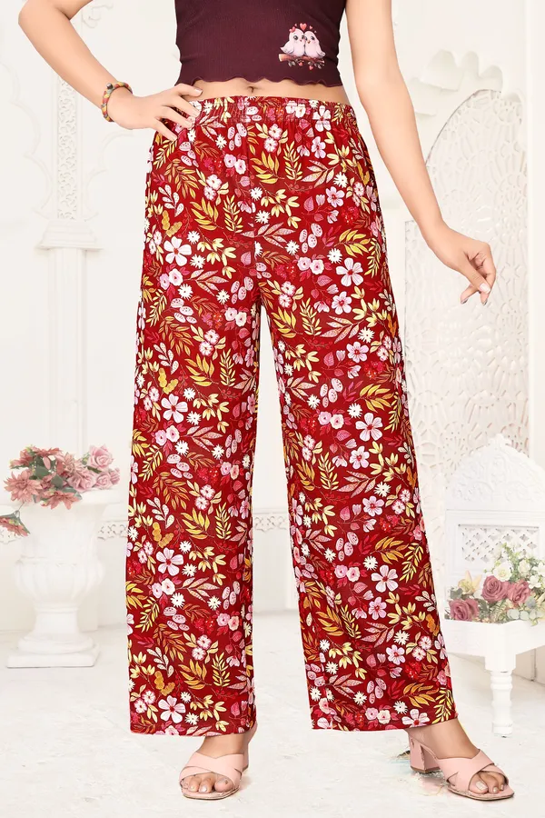 Red_Floral_Print_Wide_Leg_Palazzo_Pants_With_Maroon_Crop_Top_Set