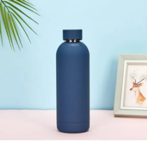 Matte_Blue_Stainless_Steel_Water_Bottle_With_Leak-Proof_Cap