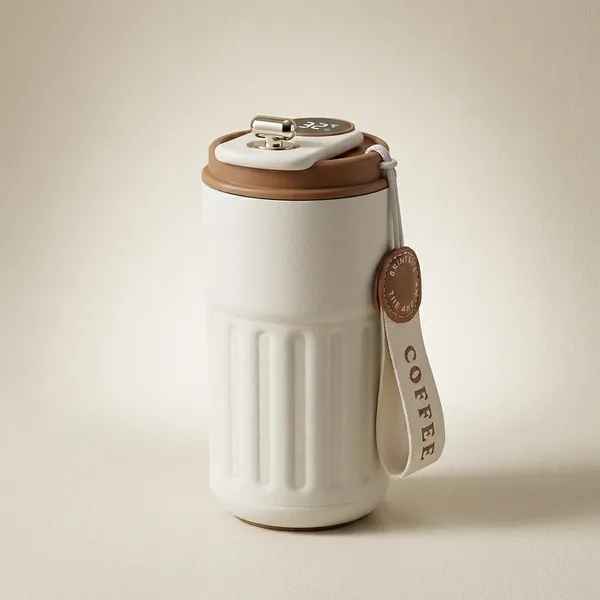 Portable_Insulated_Coffee_Mug_With_Strap_-_White_And_Brown