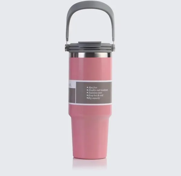 Insulated_Travel_Tumbler_With_Handle_-_Pink_40Oz_Stainless_Steel_Vacuum_Flask