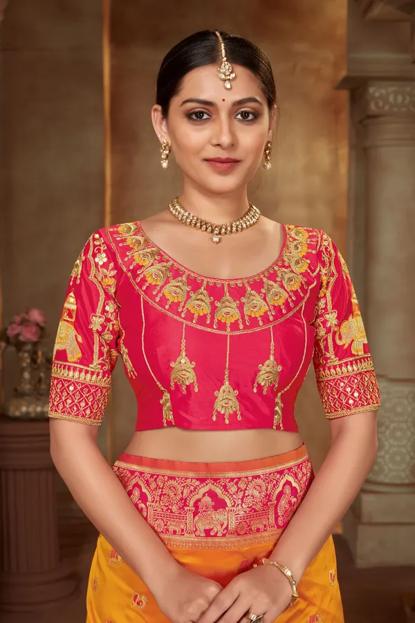 MANOHARI_Women's_Traditional_Jacquard_Work_Yellow_Banarasi_Silk_Woven_Pattern_Most_Trendy_Saree_with_Unstitch_Blouse_Piece