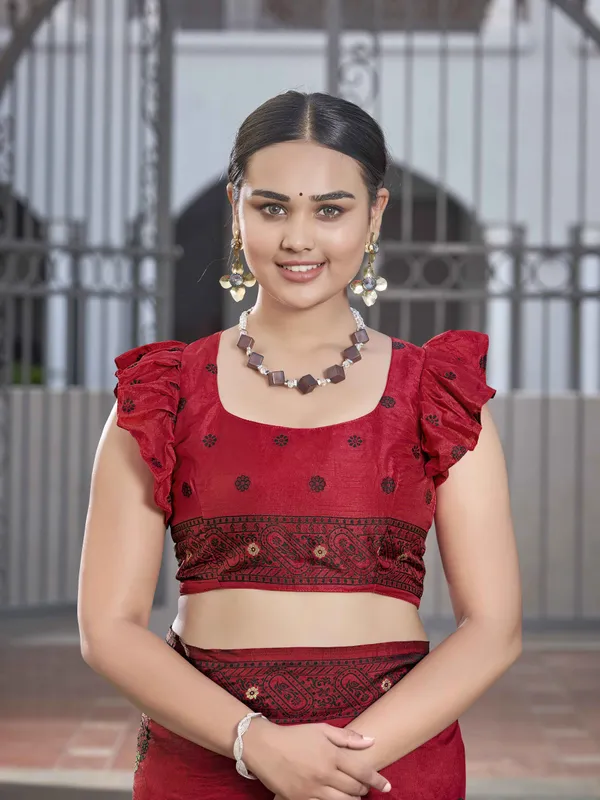 MANOHARI_Women's_Most_Trendy_Banarasi_Woven_Red_Saree_With_Heavy_Jacquard_Work_Saree_With_Blouse_Piece