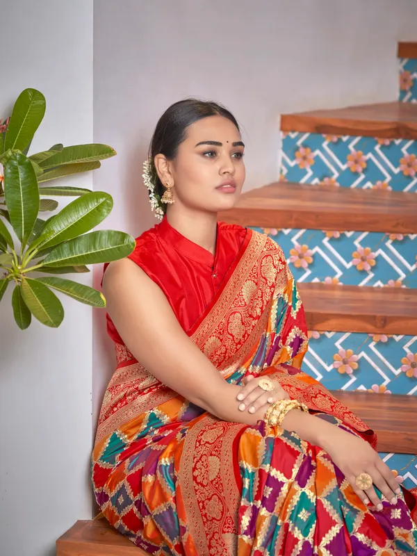 Manohari_Womens_Most_Trendy_Banarasi_Woven_Yellow_With_Multicolor_Saree_With_Heavy_Jacquard_Work_Saree_With_Blouse_Piece