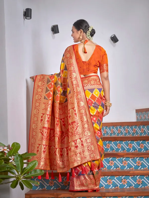 Manohari_Womens_Most_Trendy_Banarasi_Woven_Orange_With_Multicolor_Saree_With_Heavy_Jacquard_Work_Saree_With_Blouse_Piece