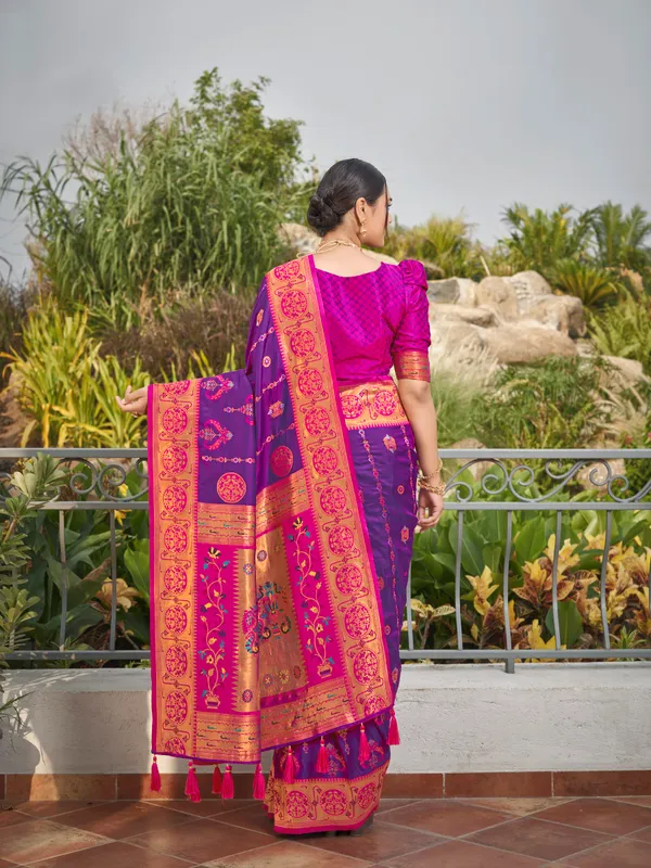 Manohari_Womens_Most_Trendy_Banarasi_Woven_Purple_With_Pink_Saree_With_Heavy_Jacquard_Work_Saree_With_Blouse_Piece