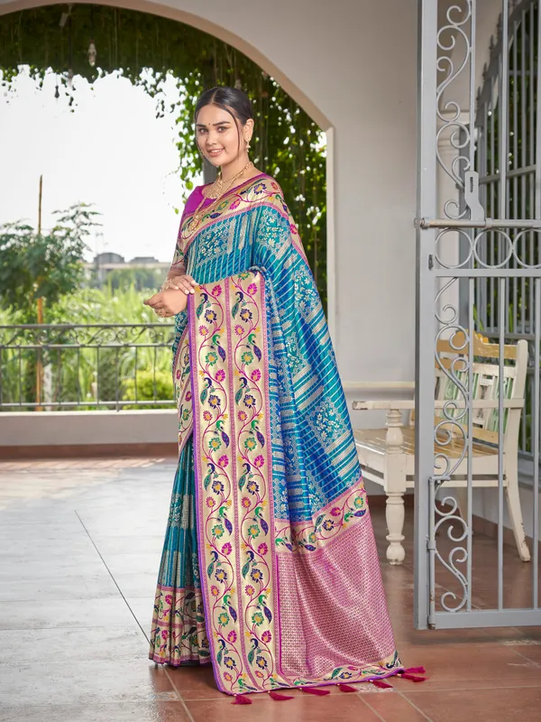 Manohari_Womens_Most_Trendy_Banarasi_Woven_Blue_With_Purple_Saree_With_Heavy_Jacquard_Work_Saree_With_Blouse_Piece