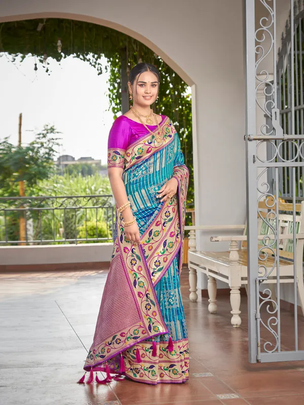 Manohari_Womens_Most_Trendy_Banarasi_Woven_Blue_With_Purple_Saree_With_Heavy_Jacquard_Work_Saree_With_Blouse_Piece
