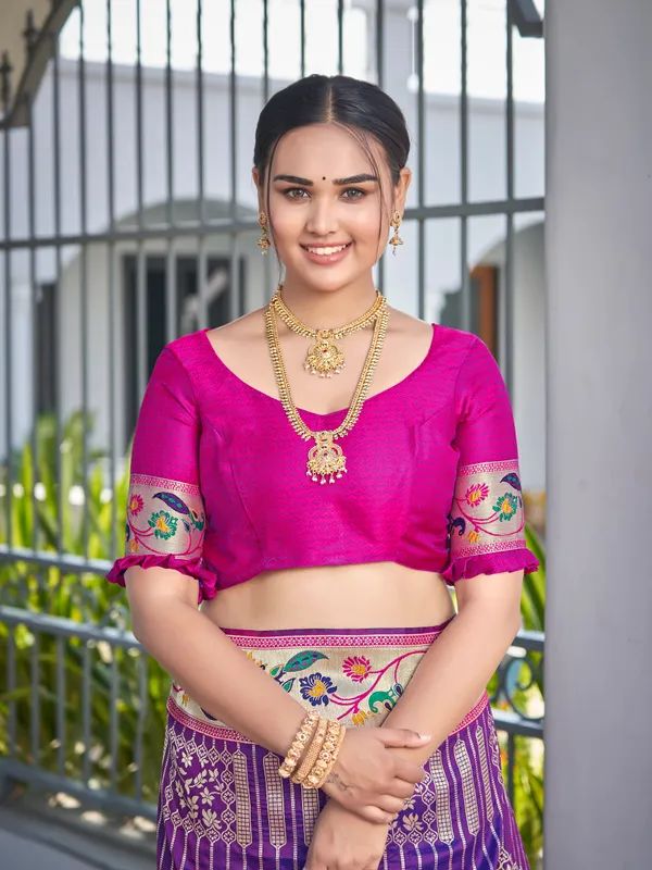 Manohari_Womens_Most_Trendy_Banarasi_Woven_Purple_With_Pink_Saree_With_Heavy_Jacquard_Work_Saree_With_Blouse_Piece