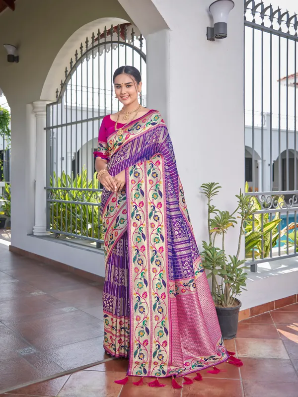 Manohari_Womens_Most_Trendy_Banarasi_Woven_Purple_With_Pink_Saree_With_Heavy_Jacquard_Work_Saree_With_Blouse_Piece