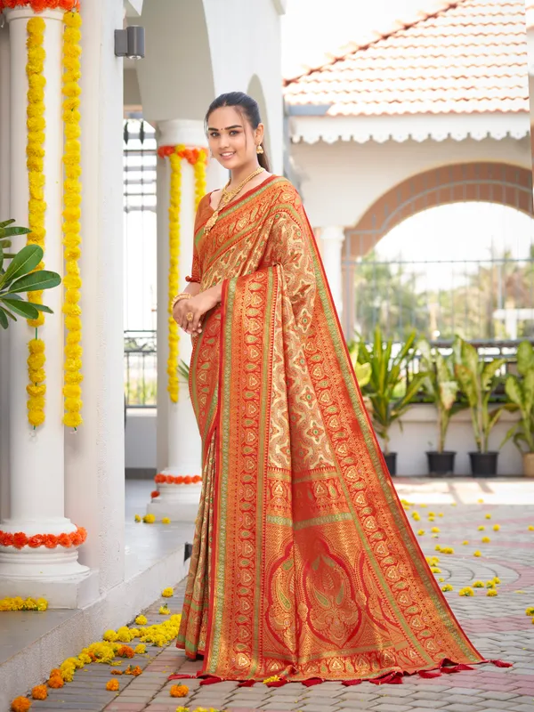 Manohari_Womens_Most_Trendy_Banarasi_Woven_Orange_Saree_With_Heavy_Jacquard_Work_Saree_With_Blouse_Piece