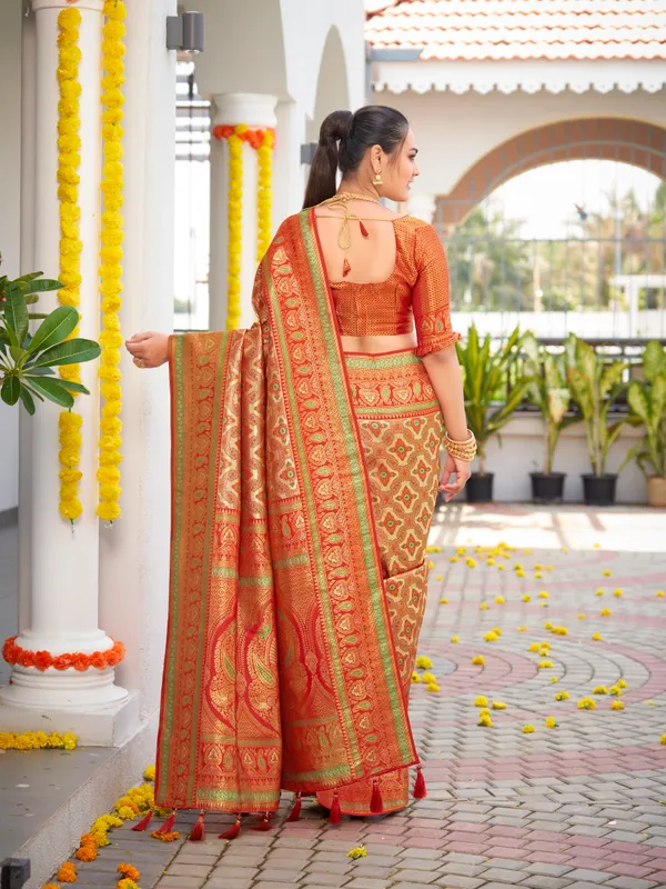 Manohari_Womens_Most_Trendy_Banarasi_Woven_Orange_Saree_With_Heavy_Jacquard_Work_Saree_With_Blouse_Piece