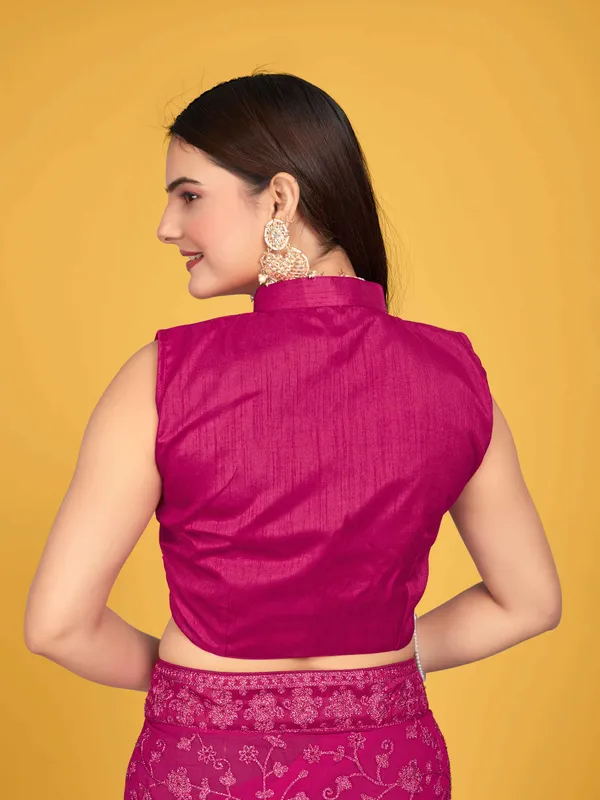 MANOHARI_Women_Georgette_Most_Trendy_Embroidery_Pink_Saree_With_Blouse_Piece