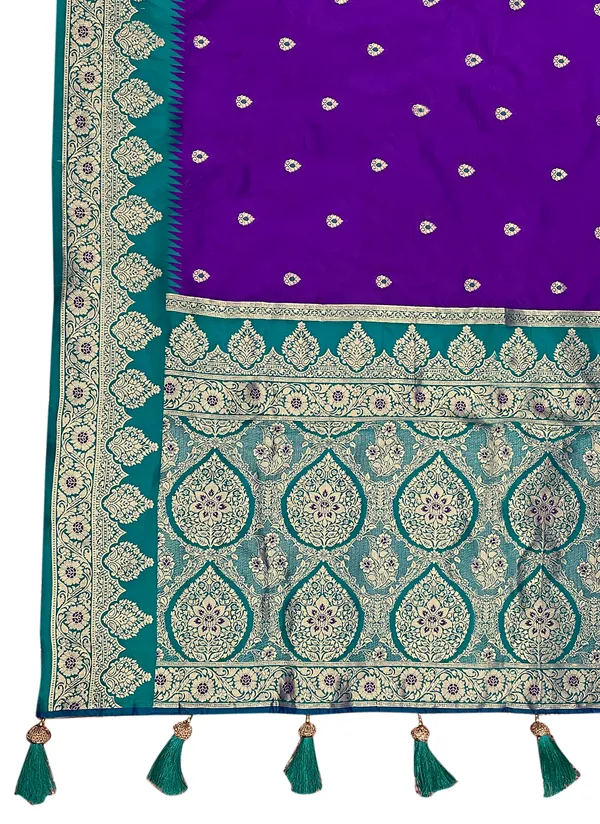 Manohari_Womens_Trendy_Banarasi_Silk_Woven_Purple_And_Turquoise_Blue_Saree_With_Heavy_Jacquard_Work_Saree_With_Blue_Blouse_Piece
