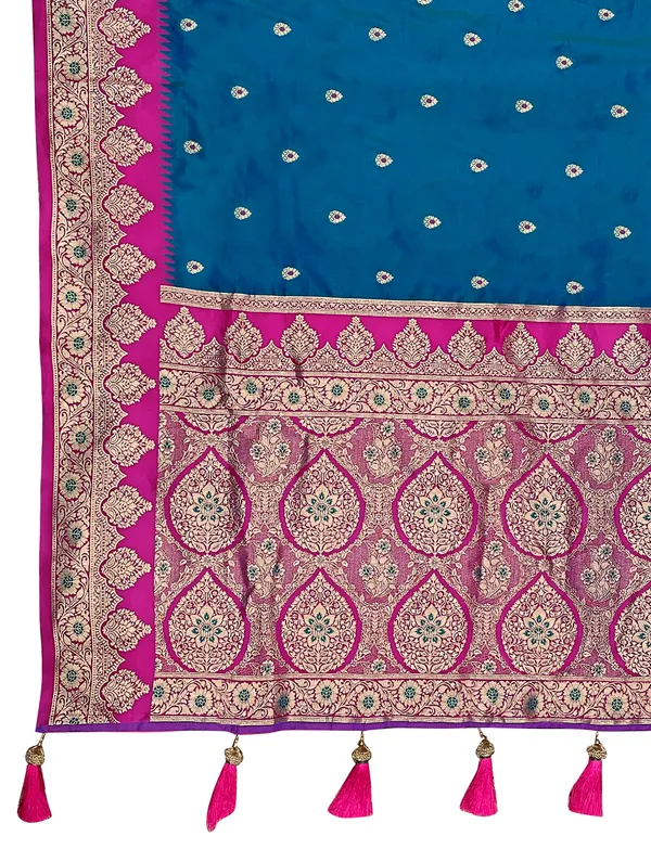 Manohari_Womens_Trendy_Banarasi_Silk_Woven_Blue_And_Pink_Saree_With_Heavy_Jacquard_Work_Saree_With_Purple_Blouse_Piece