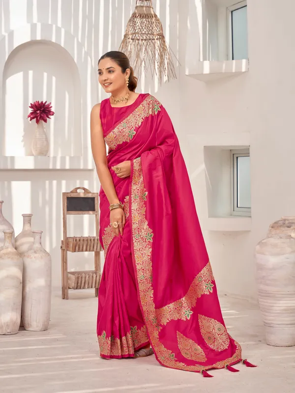 Manohari_Womens_Trendy_Banarasi_Soft_Silk_Woven_Pink_Saree_With_Heavy_Jacquard_Work_Saree_With_Pink_Blouse_Piece