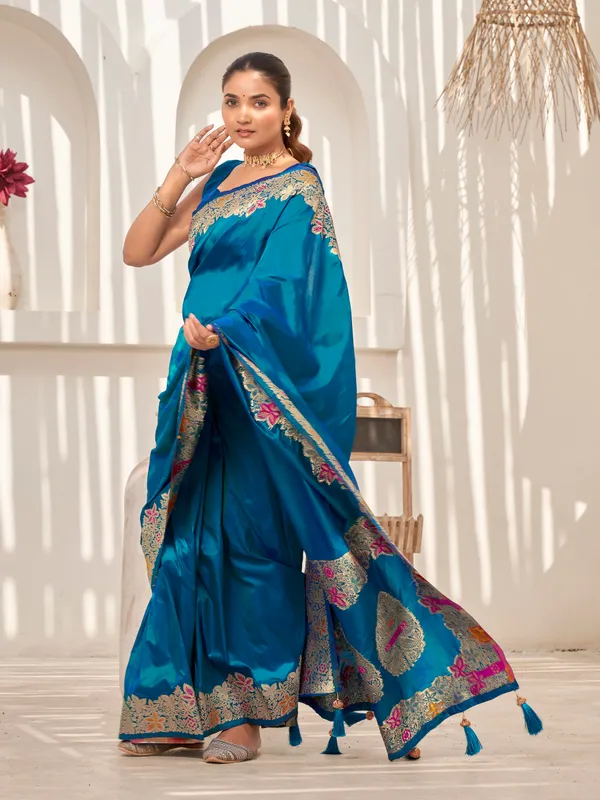 Manohari_Womens_Trendy_Banarasi_Soft_Silk_Woven_Blue_Saree_With_Heavy_Jacquard_Work_Saree_With_Blue_Blouse_Piece