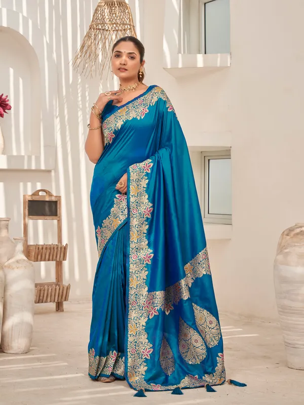 Manohari_Womens_Trendy_Banarasi_Soft_Silk_Woven_Blue_Saree_With_Heavy_Jacquard_Work_Saree_With_Blue_Blouse_Piece