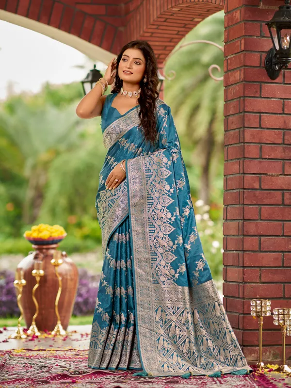 Manohari_Womens_Most_Trendy_Banarasi_Satin_Silk_Woven_Cyan_Blue_Saree_With_Heavy_Jacquard_Work_Saree_With_Blouse_Piece