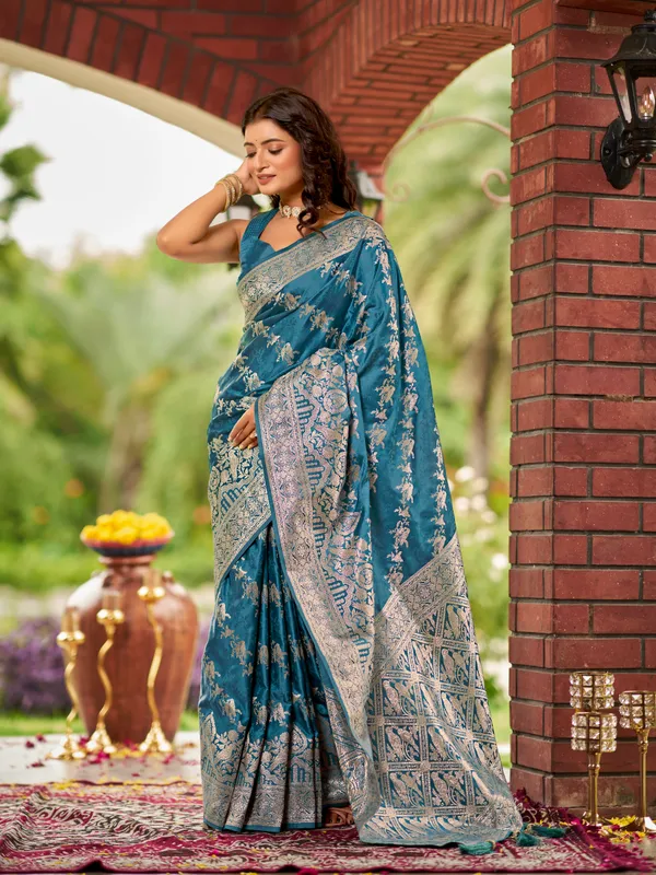 Manohari_Womens_Most_Trendy_Banarasi_Satin_Silk_Woven_Cyan_Blue_Saree_With_Heavy_Jacquard_Work_Saree_With_Blouse_Piece