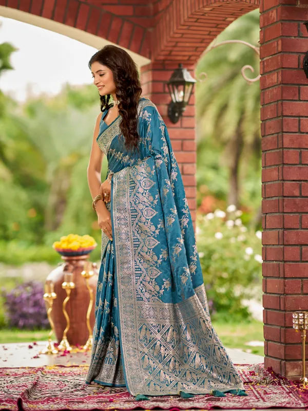 Manohari_Womens_Most_Trendy_Banarasi_Satin_Silk_Woven_Cyan_Blue_Saree_With_Heavy_Jacquard_Work_Saree_With_Blouse_Piece
