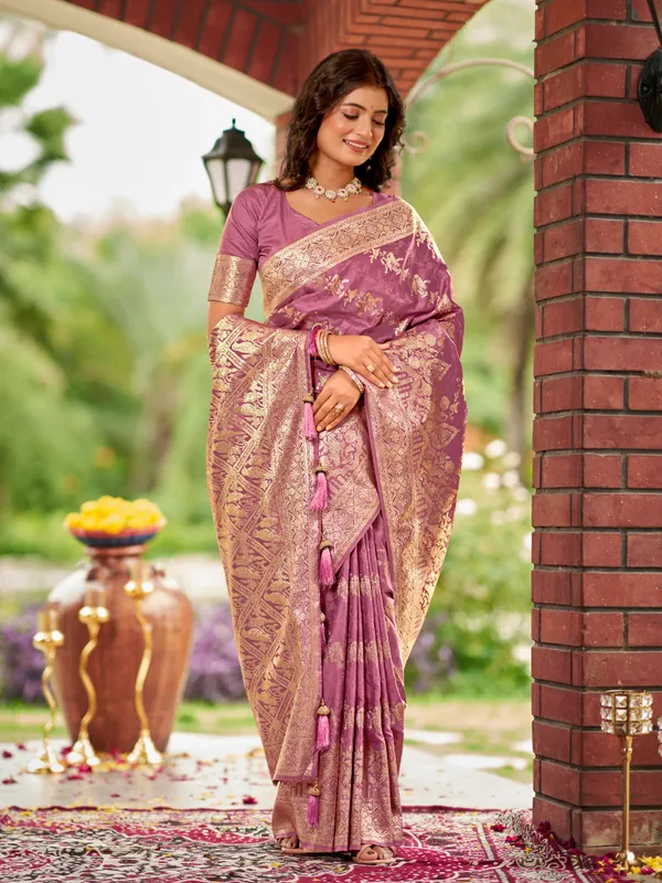 Manohari_Womens_Most_Trendy_Banarasi_Satin_Silk_Woven_Rose_Pink_Saree_With_Heavy_Jacquard_Work_Saree_With_Blouse_Piece