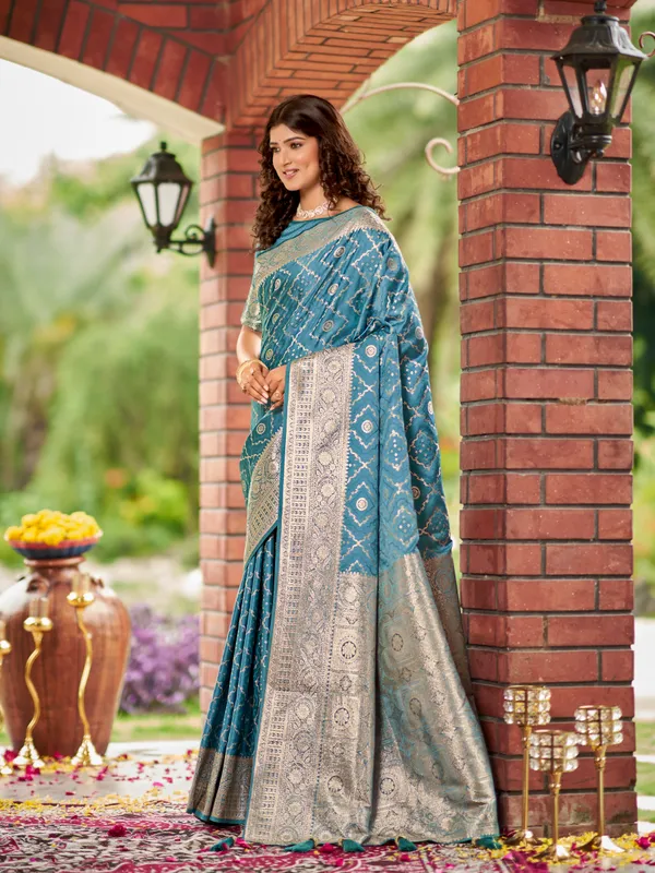 Manohari_Womens_Most_Trendy_Banarasi_Satin_Silk_Woven_Cyan_Blue_Saree_With_Heavy_Jacquard_Work_Saree_With_Blouse_Piece
