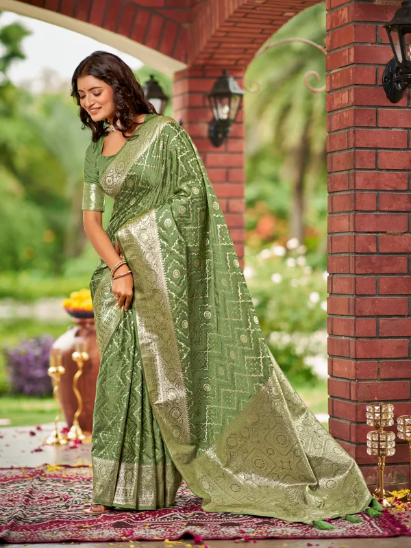 Manohari_Womens_Most_Trendy_Banarasi_Satin_Silk_Woven_Olive_Green_Saree_With_Heavy_Jacquard_Work_Saree_With_Blouse_Piece