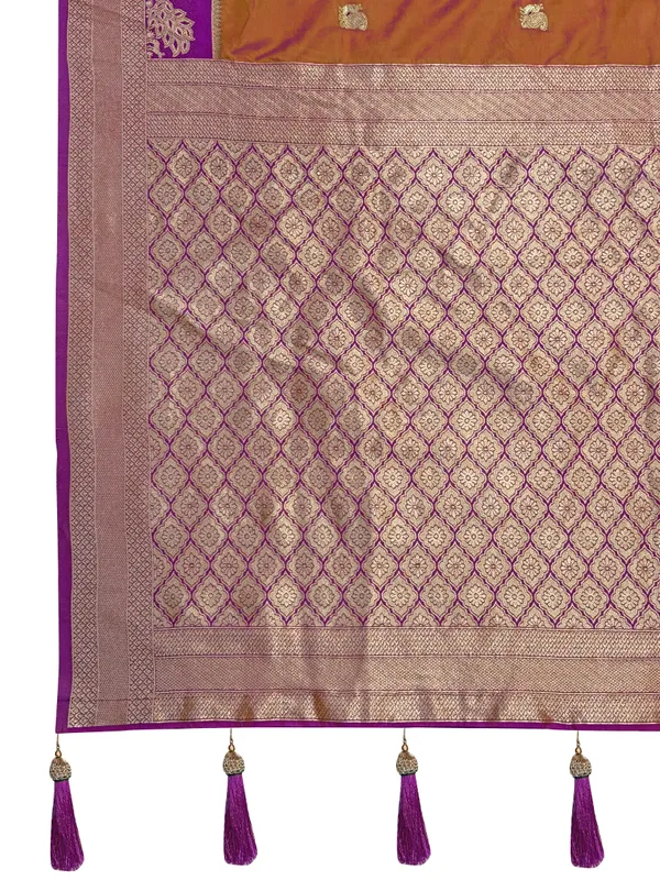 Manohari_Womens_Most_Trendy_Banarasi_Satin_Silk_Woven_Orange_Brown_Animal_Design_Pattern_Pattern_Saree_With_Heavy_Jacquard_Work_Saree_With_Blouse_Piece