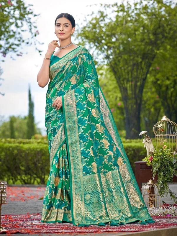 Manohari_Womens_Most_Trendy_Banarasi_Satin_Silk_Woven_Aqua_Green_Saree_With_Heavy_Jacquard_Work_Saree_With_Blouse_Piece