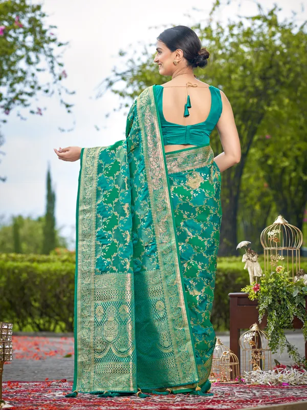 Manohari_Womens_Most_Trendy_Banarasi_Satin_Silk_Woven_Aqua_Green_Saree_With_Heavy_Jacquard_Work_Saree_With_Blouse_Piece